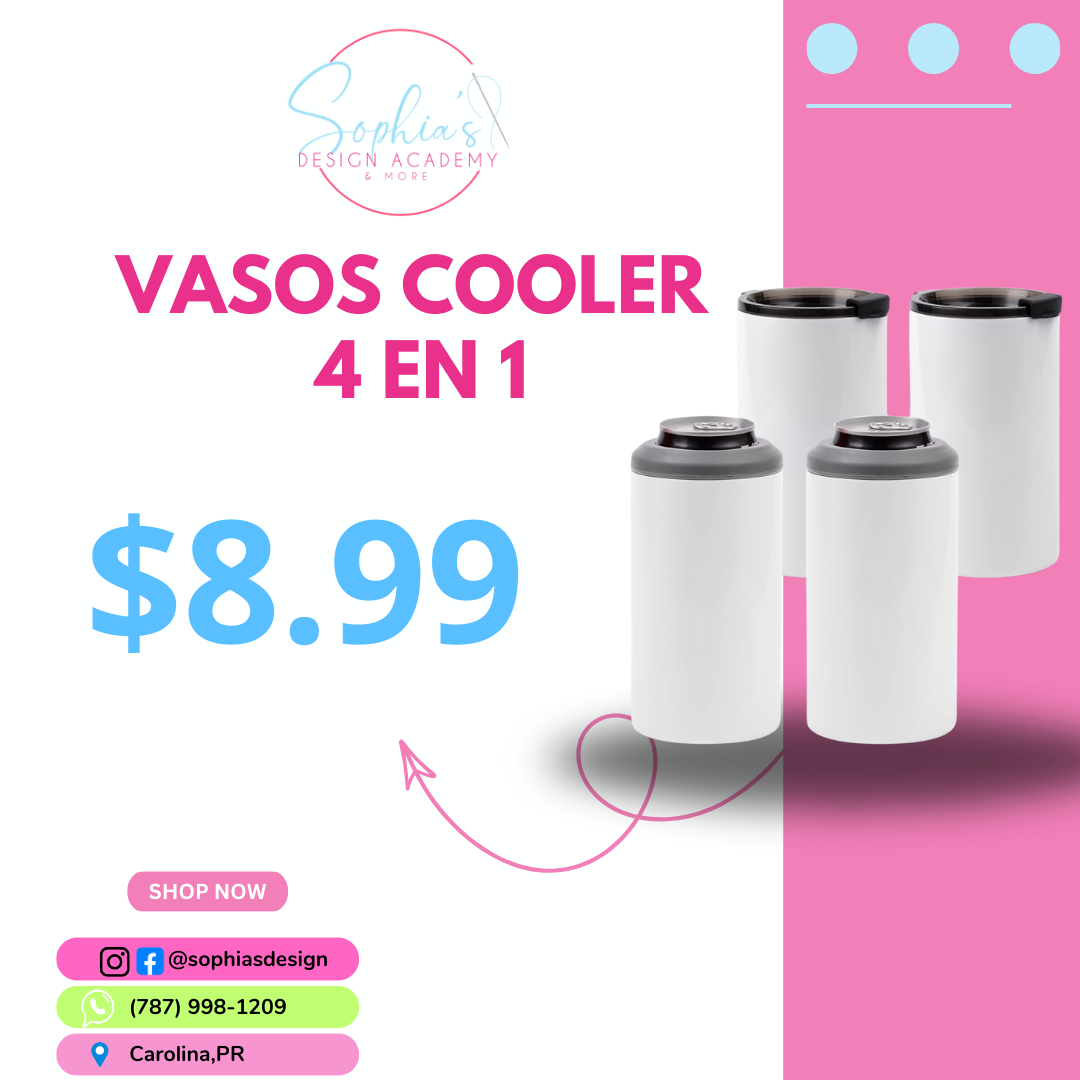 vasos cooler 4 en 1