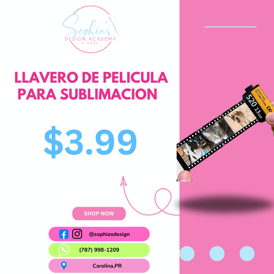 Llavero de pelicula para sublimacion