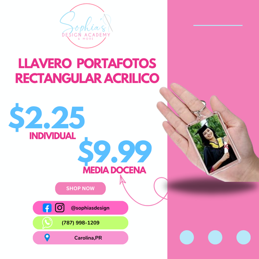 LLAVERO PORTAFOTOS RECTANGULAR