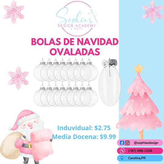 Bolas de Navidad Ovaladas