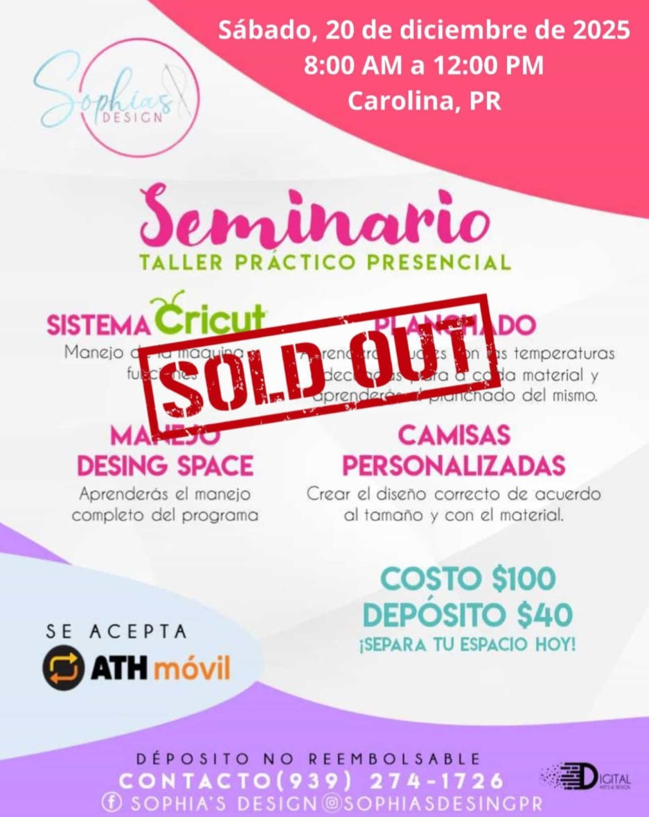 Taller Básico Cricut Práctico Presencial - Sábado 20 de diciembre de 2025 (8:00a.m. - 12:00p.m.)