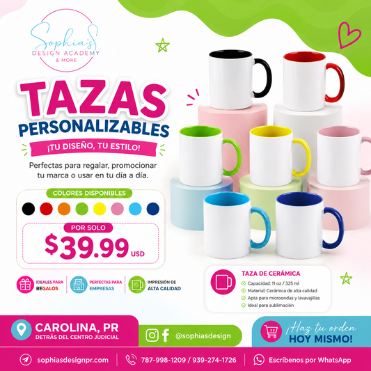 DOCENA TAZAS DE COLORES