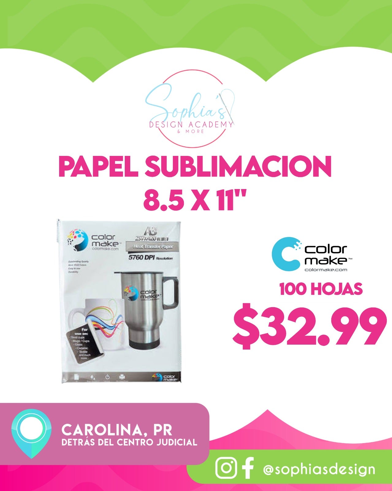 PAPEL DE SUBLIMACION COLOR MAKE