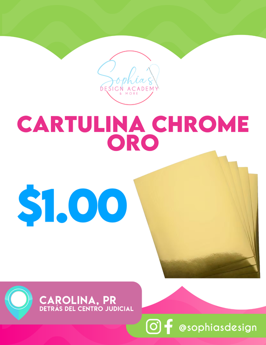 Cartulina de Brillo Oro Claro  8x11