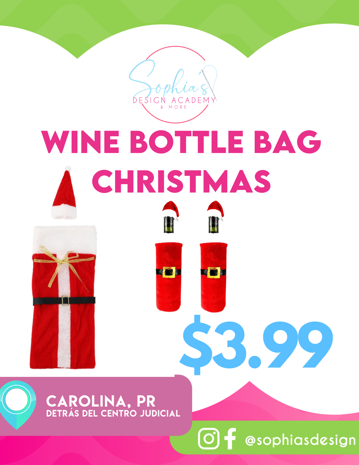 Wine Bottle Bag Christmas