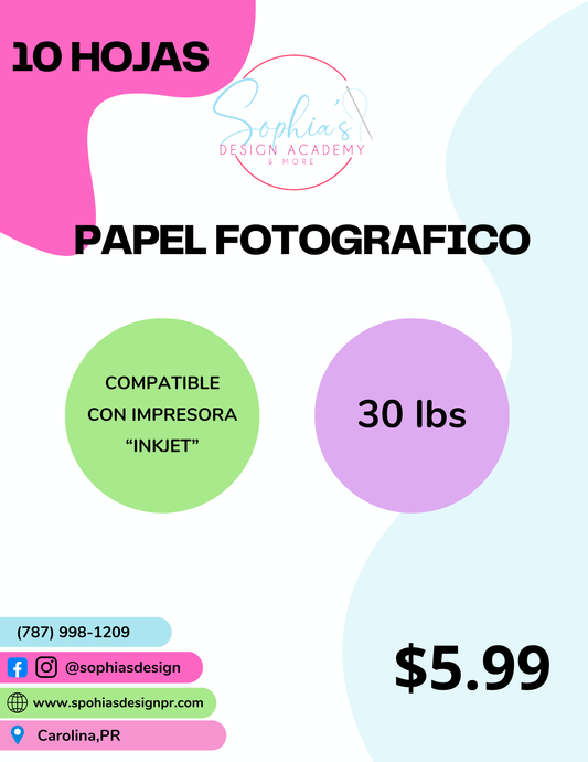 Papel Fotografico 30lbs