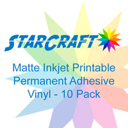 StarCraft Inkjet Printable Matte Permanent Adhesive Vinyl - Stickers