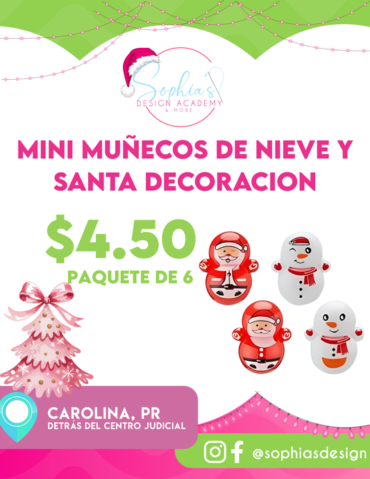 mini santa y snow man