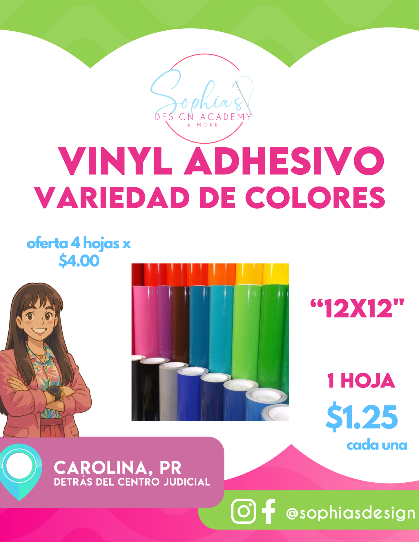 Oferta Vinyl Adhesivo 4 x $4.00.