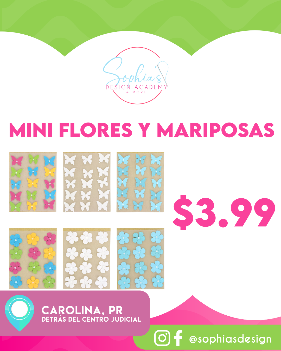 MINI FLORES Y MARIPOSAS