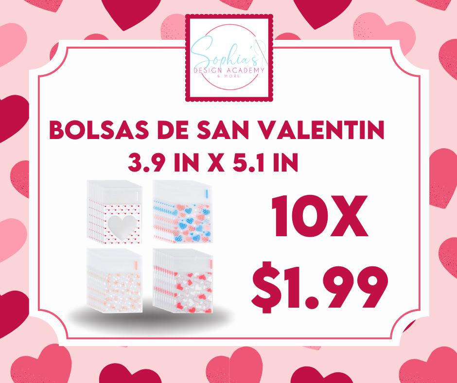 Bolsas de san valentin  3.9 in x 5.1 in