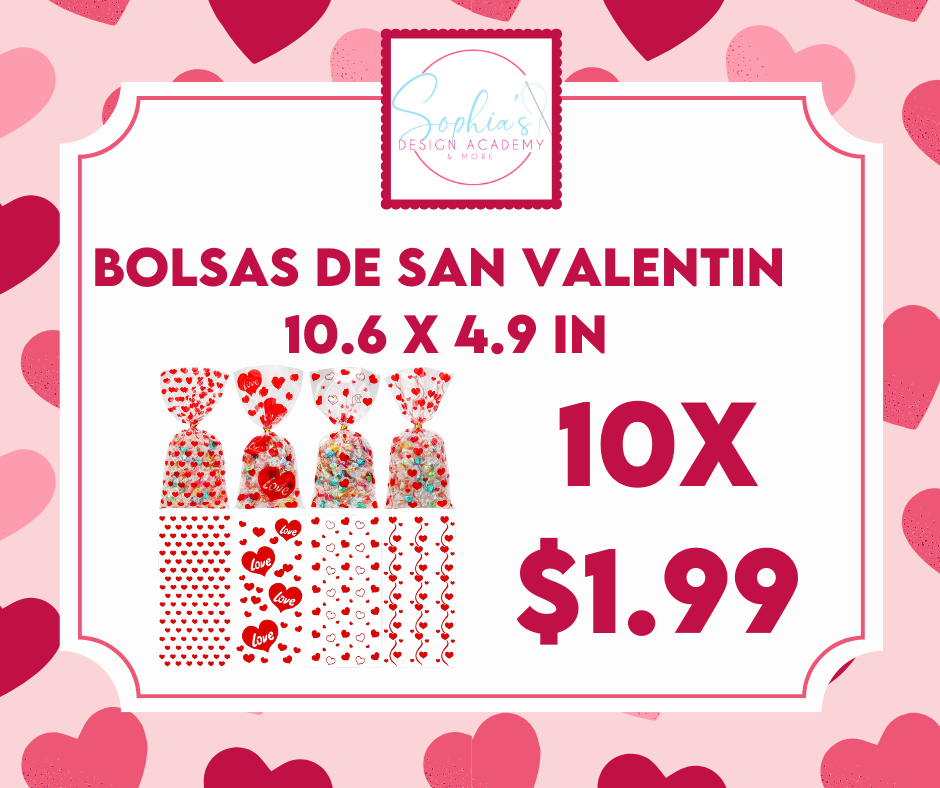 Bolsas de san valentin  10.6 x 4.9 in