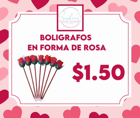 Boligrafo en forma de rosa San Valentin
