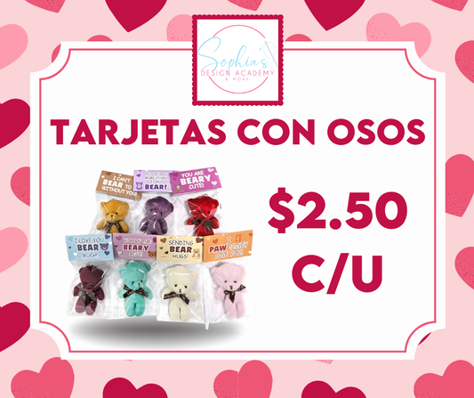 Tarjetas con oso san valentin