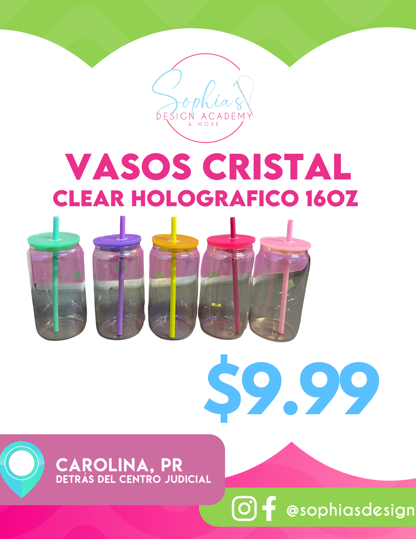 Vaso Cristal Holográfico 160z