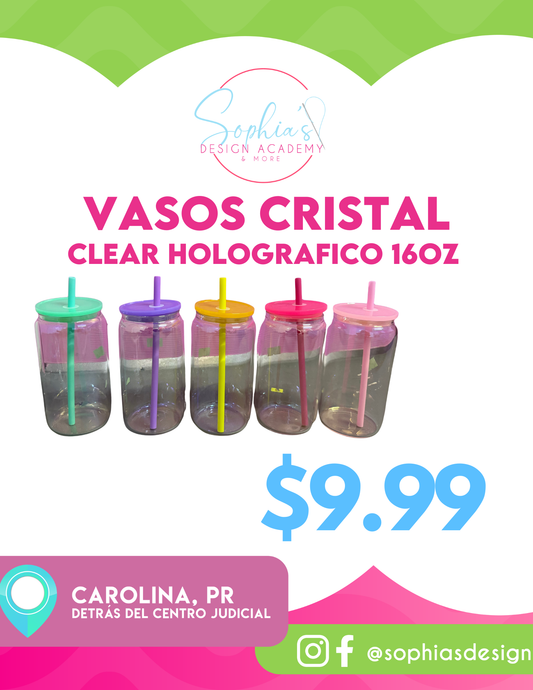 Vaso Cristal Holográfico 160z