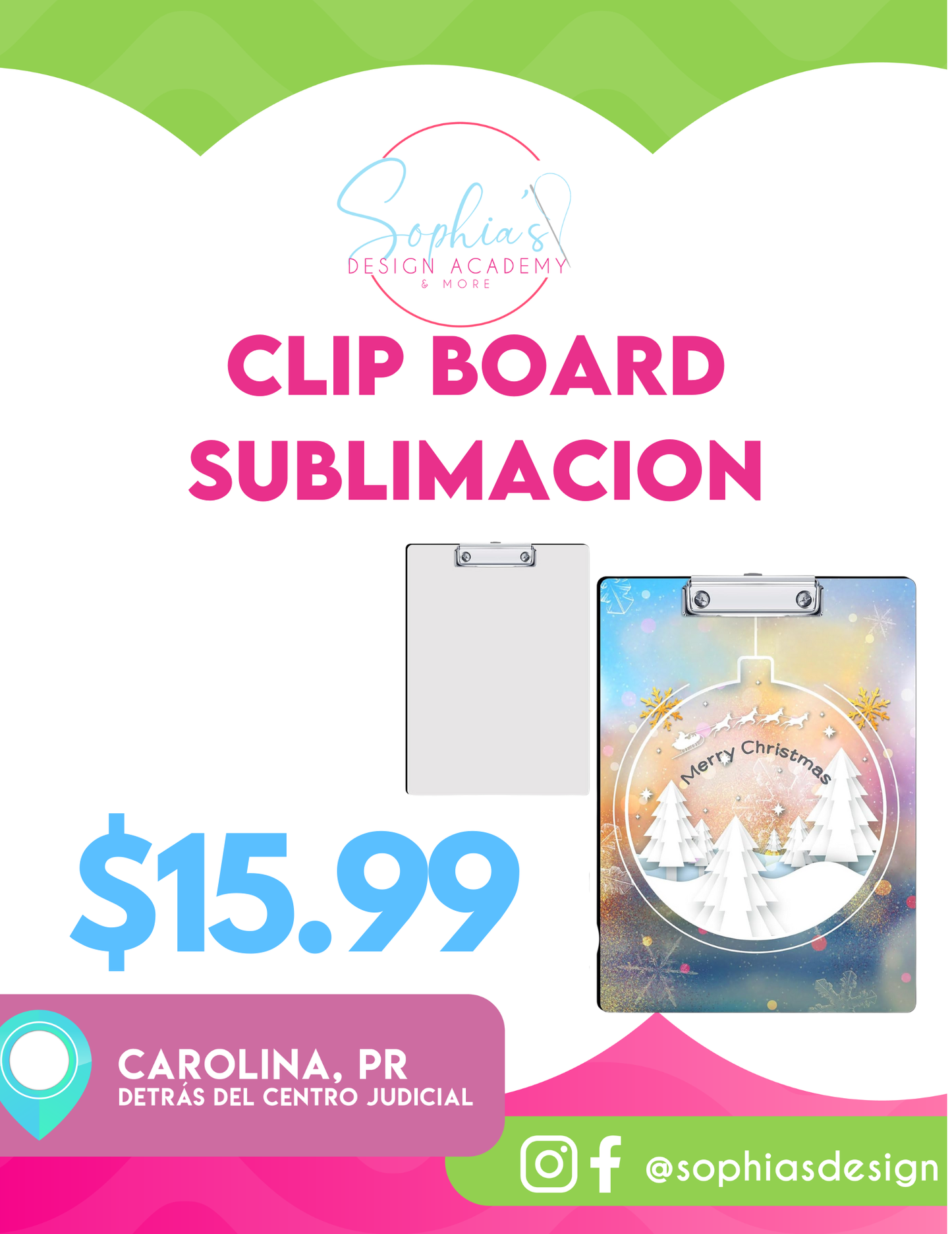 CLIP BOARD SUBLIMACION