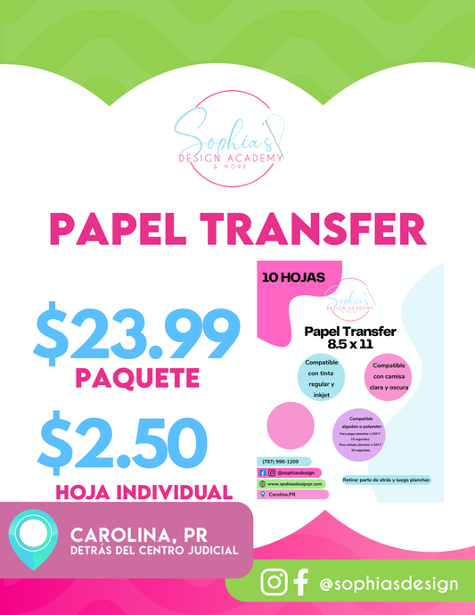 Papel transfer dark