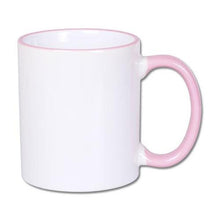 Load image into Gallery viewer, 11 oz Colored Rim and Handle Mug.
